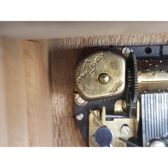 Vintage Nico Wooden 3 Drawer Musical Jewelry Box Cottagecore Made in Japan - Picture 12 of 12